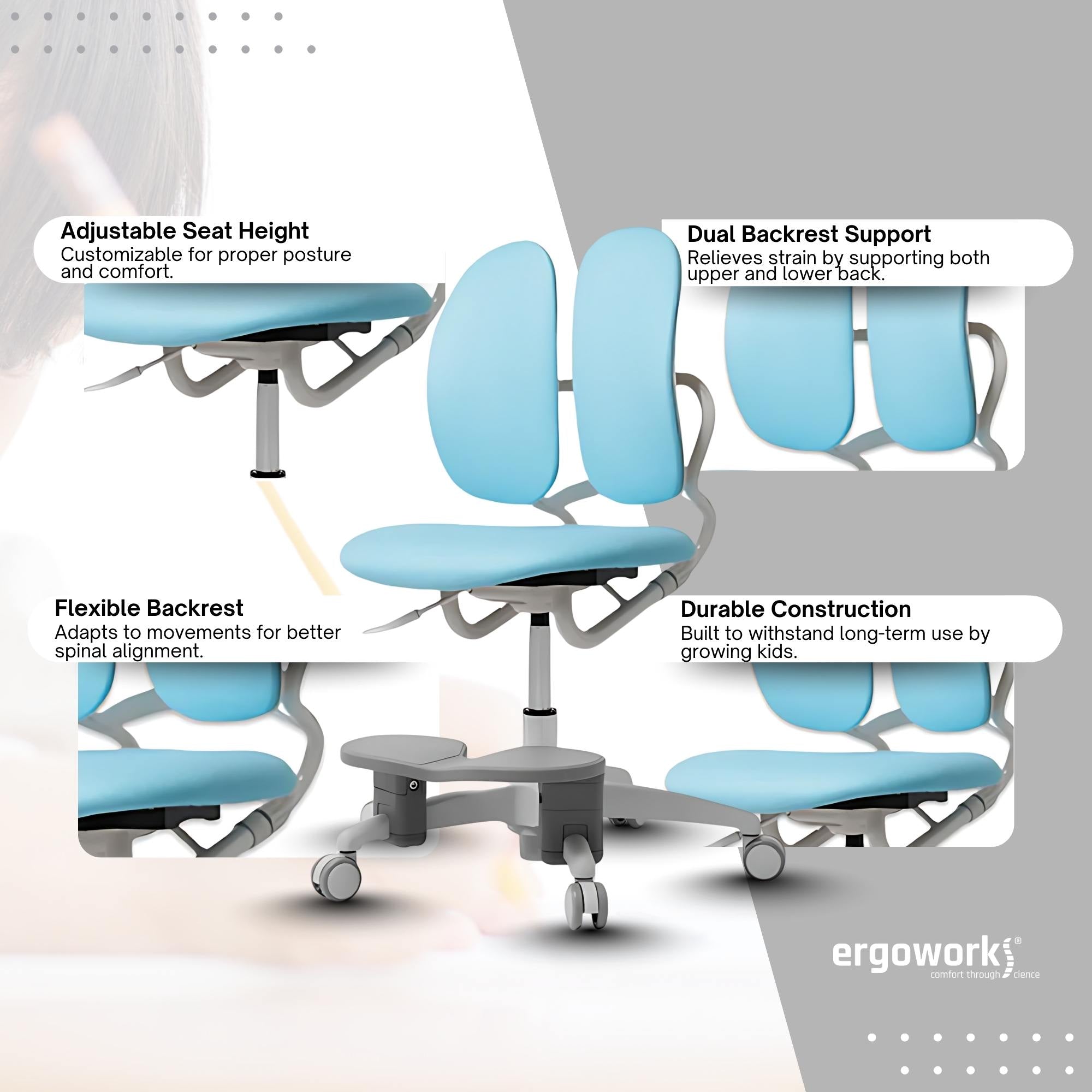 Impact Duorest Kids Chair - Twin-Back Support | Ergoworks