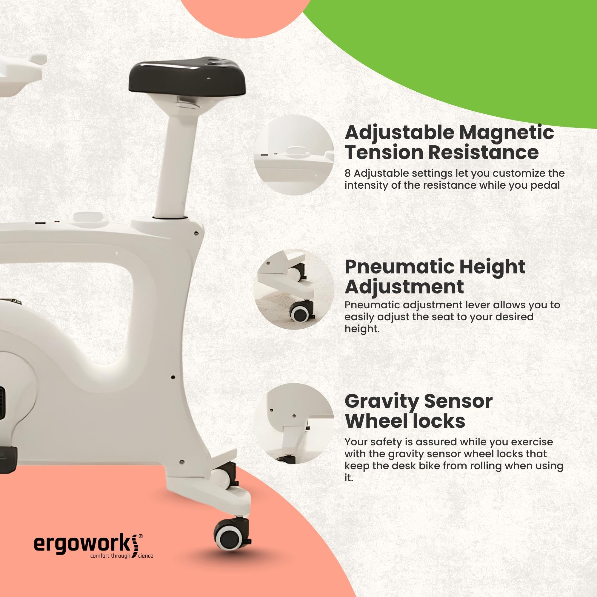 All-In-One Desk Bike - Pedal Exercise Bike | Ergoworks