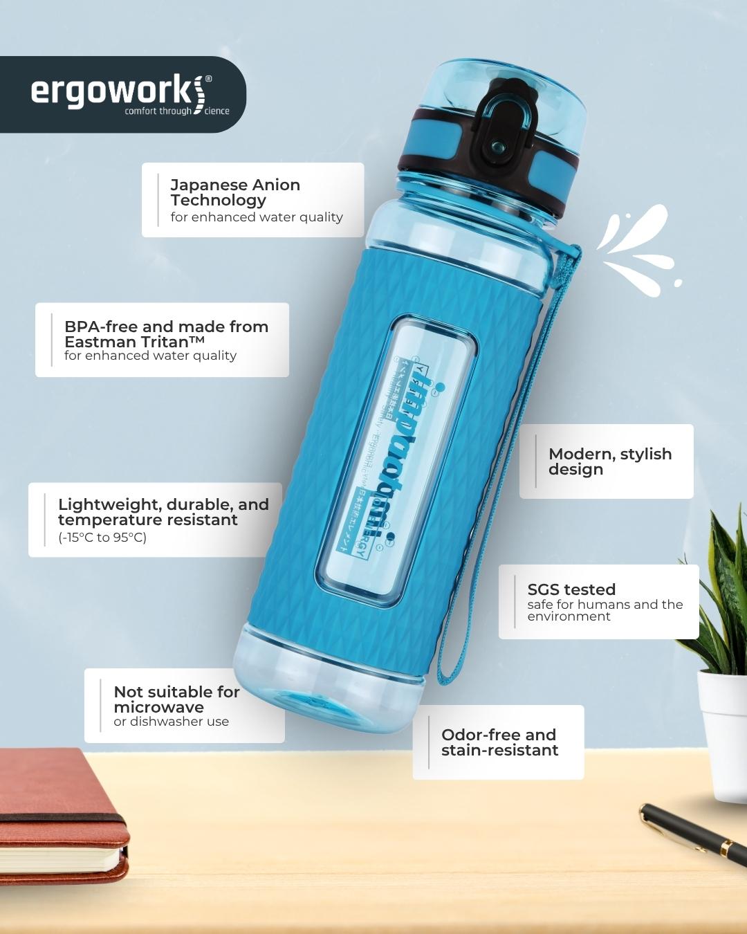 Nano Ionizer USA Tritan Jump Lid Ergo Bottle, 450ML