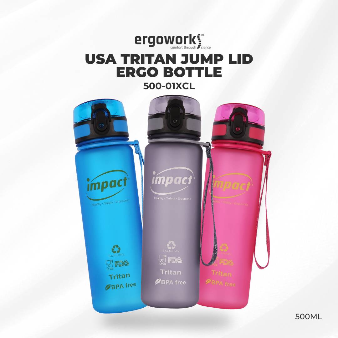 USA Tritan Jump Lid Design Ergo Bottle, 500ML