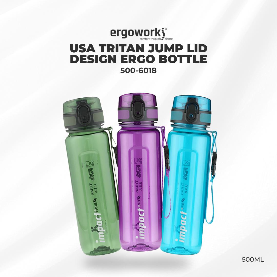 USA Tritan Jump Lid Design Ergo Bottle, 500ML