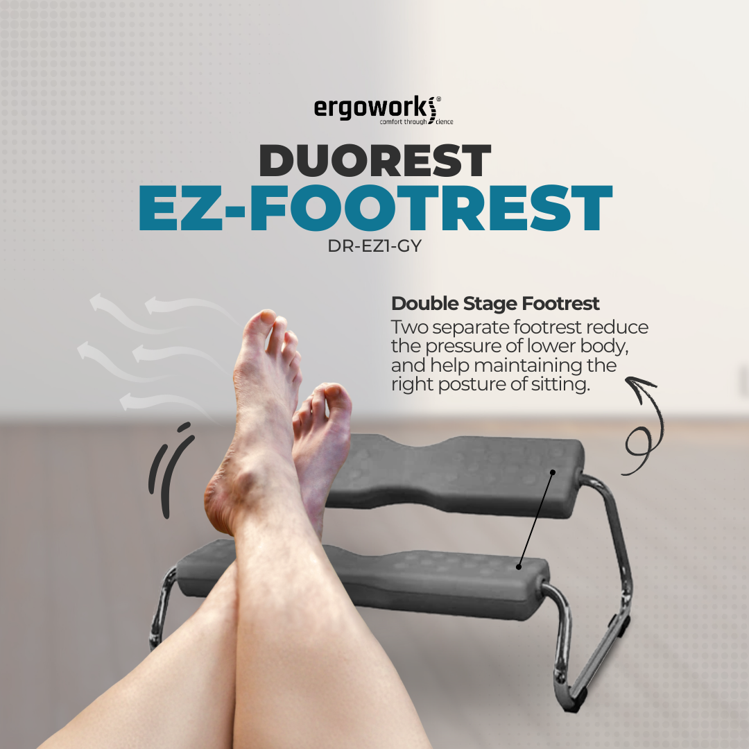 DUOREST DR-EZ1-GY Idea Collection EZ-Footrest