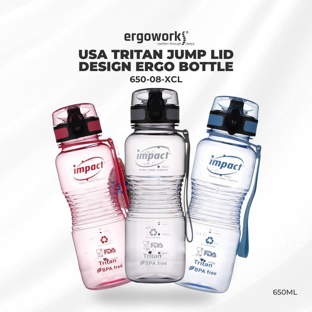USA Tritan Jump Lid Design Ergo Bottle, 650ML