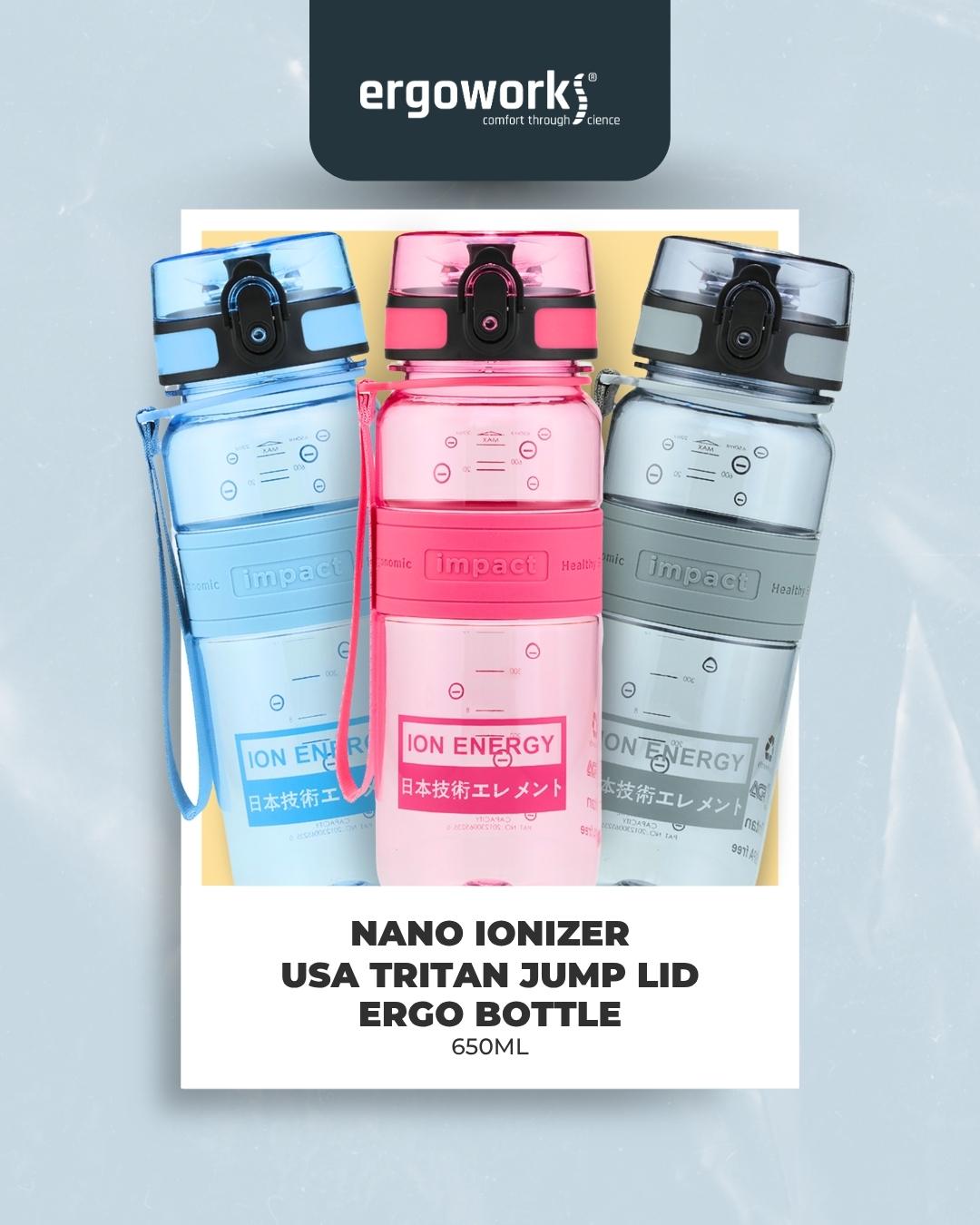 Nano Ionizer USA Tritan Jump Lid Ergo Bottle, 650ML