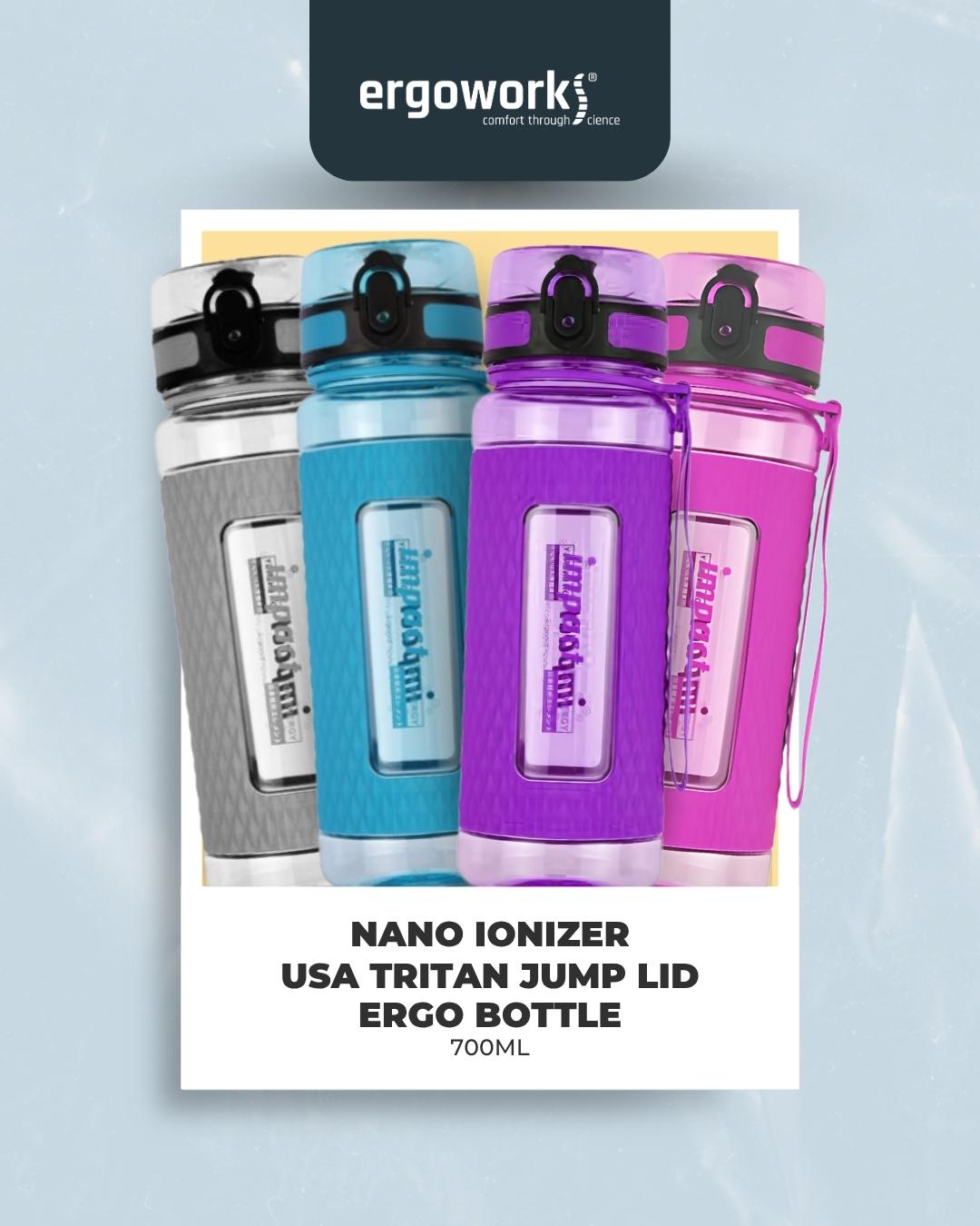 Nano Ionizer USA Tritan Jump Lid Ergo Bottle, 700ML