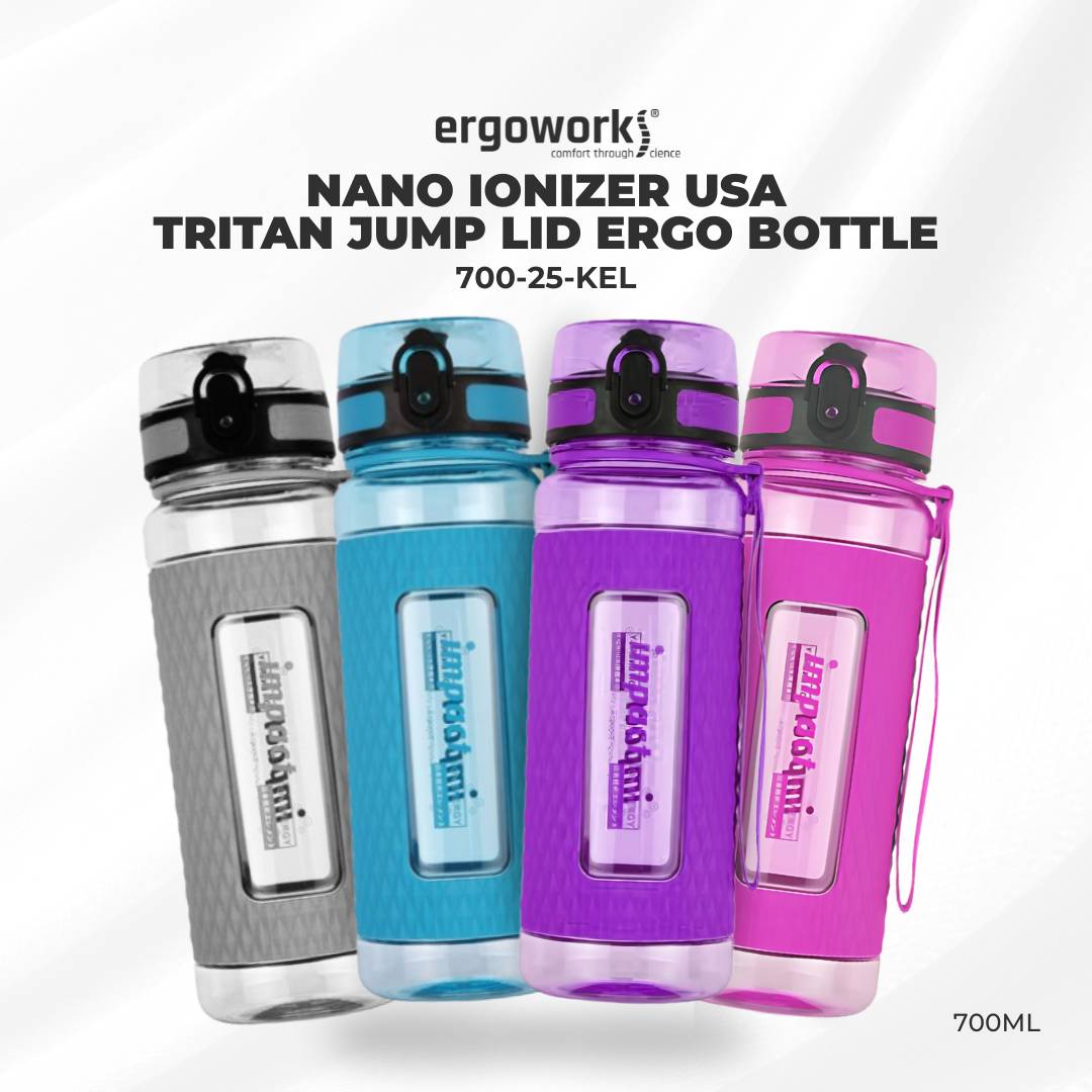 Nano Ionizer USA Tritan Jump Lid Ergo Bottle, 700ML