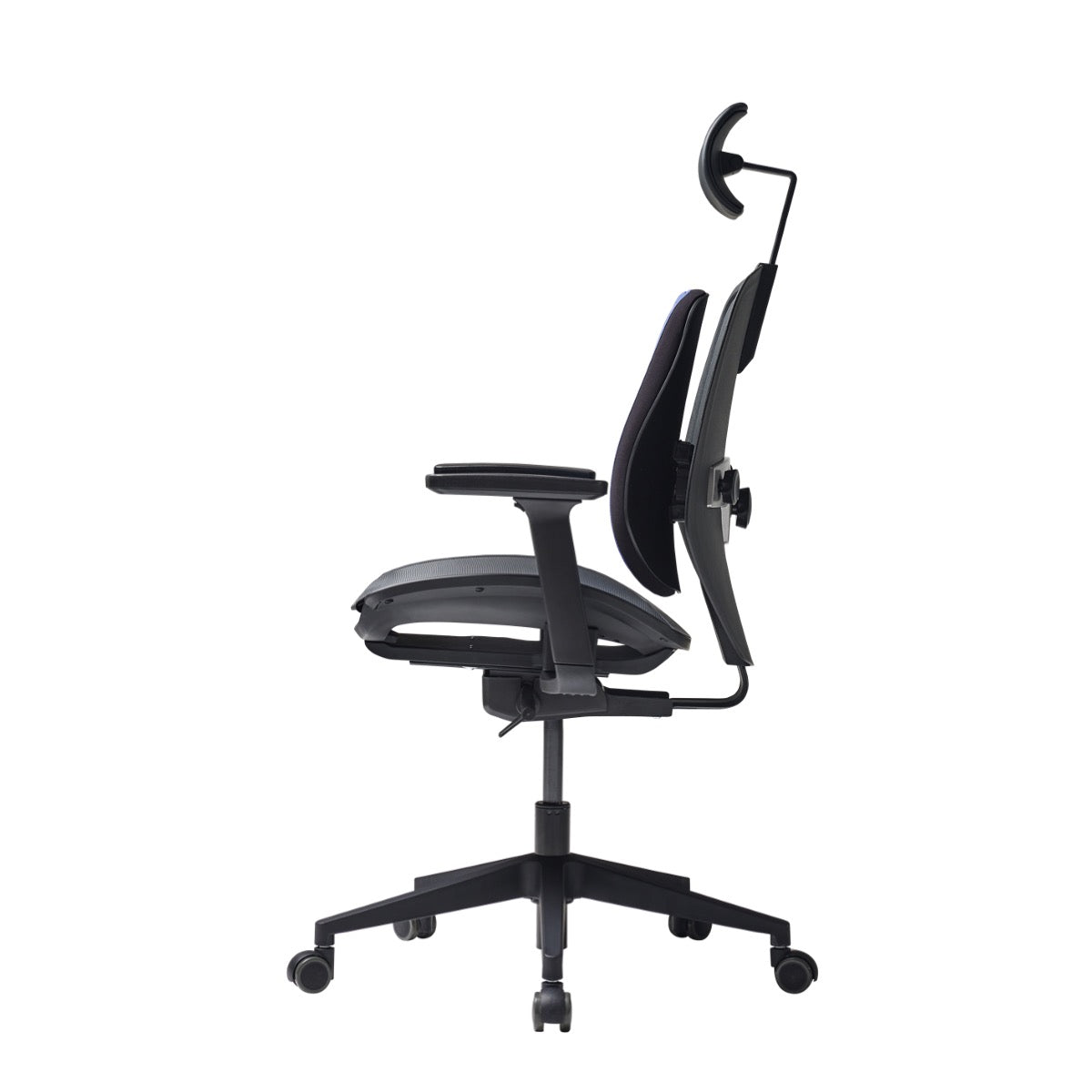 Alpha Renewal Ergonomic Office Chair (Black / White Frame)
