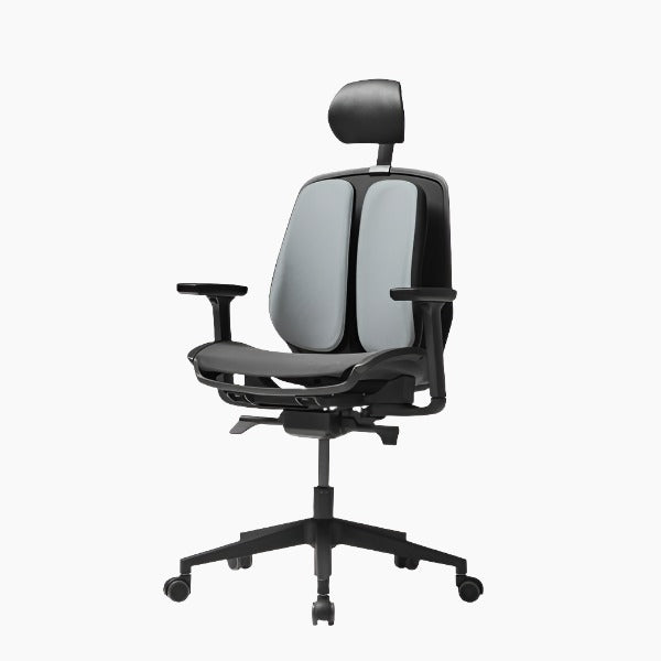 Alpha Renewal Ergonomic Office Chair (Black / White Frame)