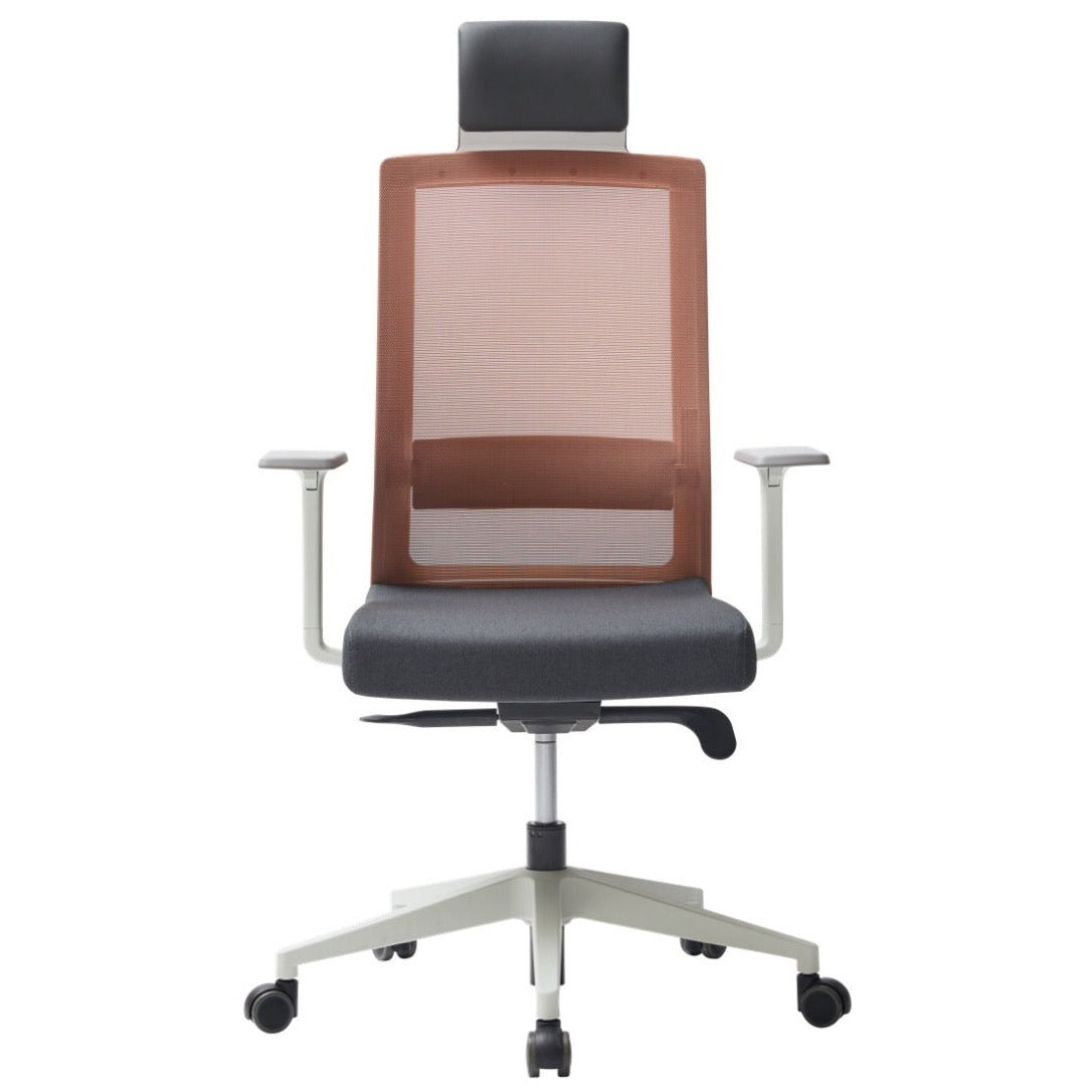 Duoflex Square Ergonomic Office Chair, White Frame