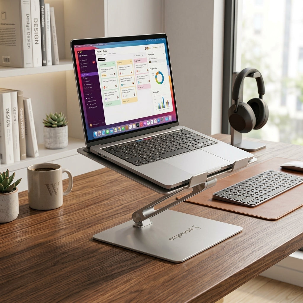 Foldable Aluminium Laptop Stand - Portable | Ergoworks
