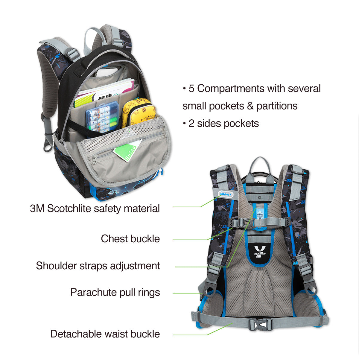 Impact Posture Correction Ergonomic Backpack, IM-00226