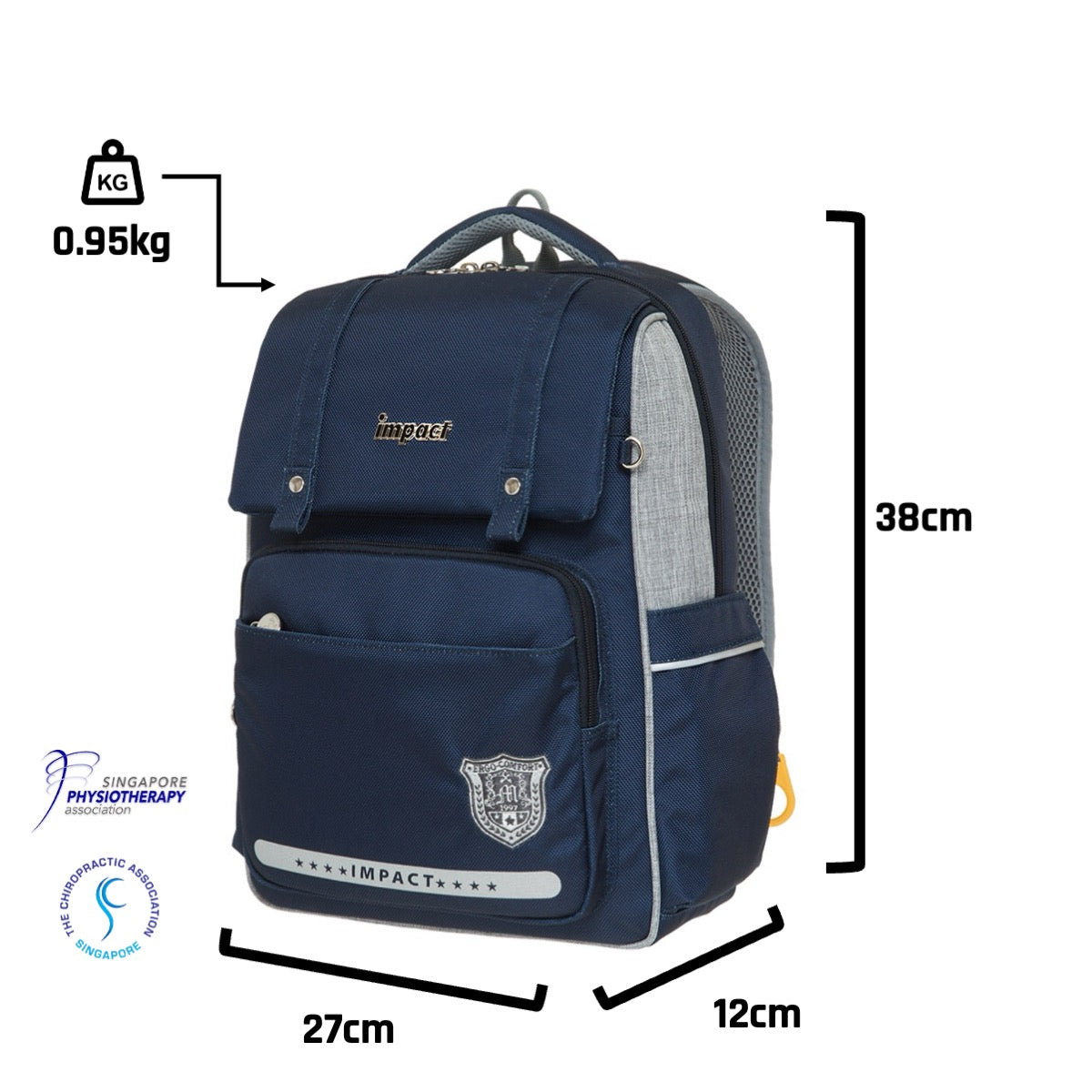 IMPACT IM-00507 Ergo-Comfort Backpack with Quick-Release Buckle