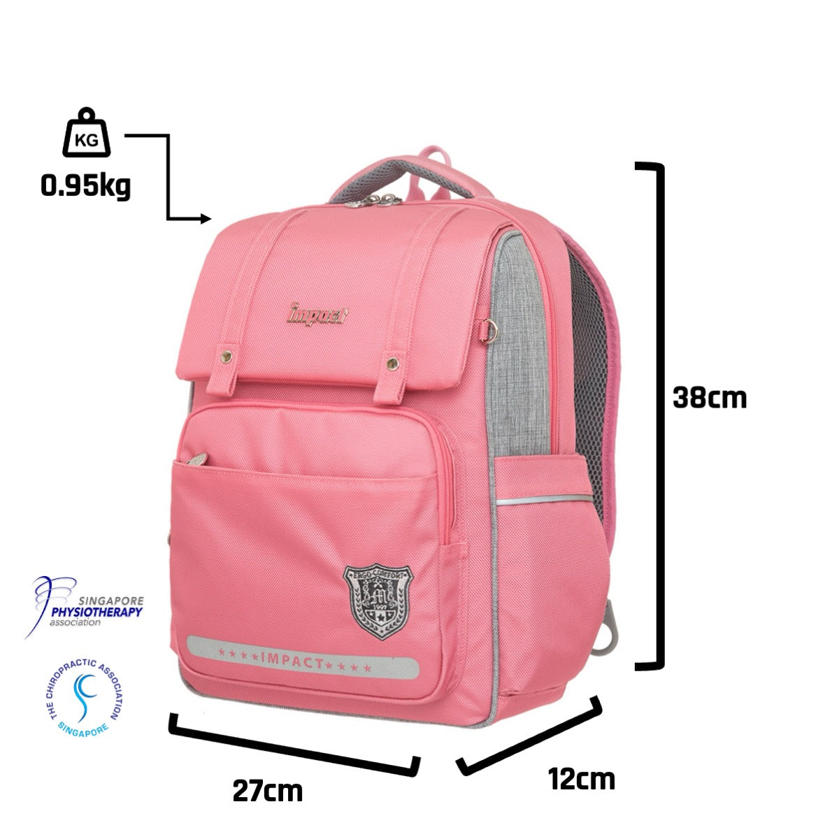 IMPACT IM-00507 Ergo-Comfort Backpack with Quick-Release Buckle