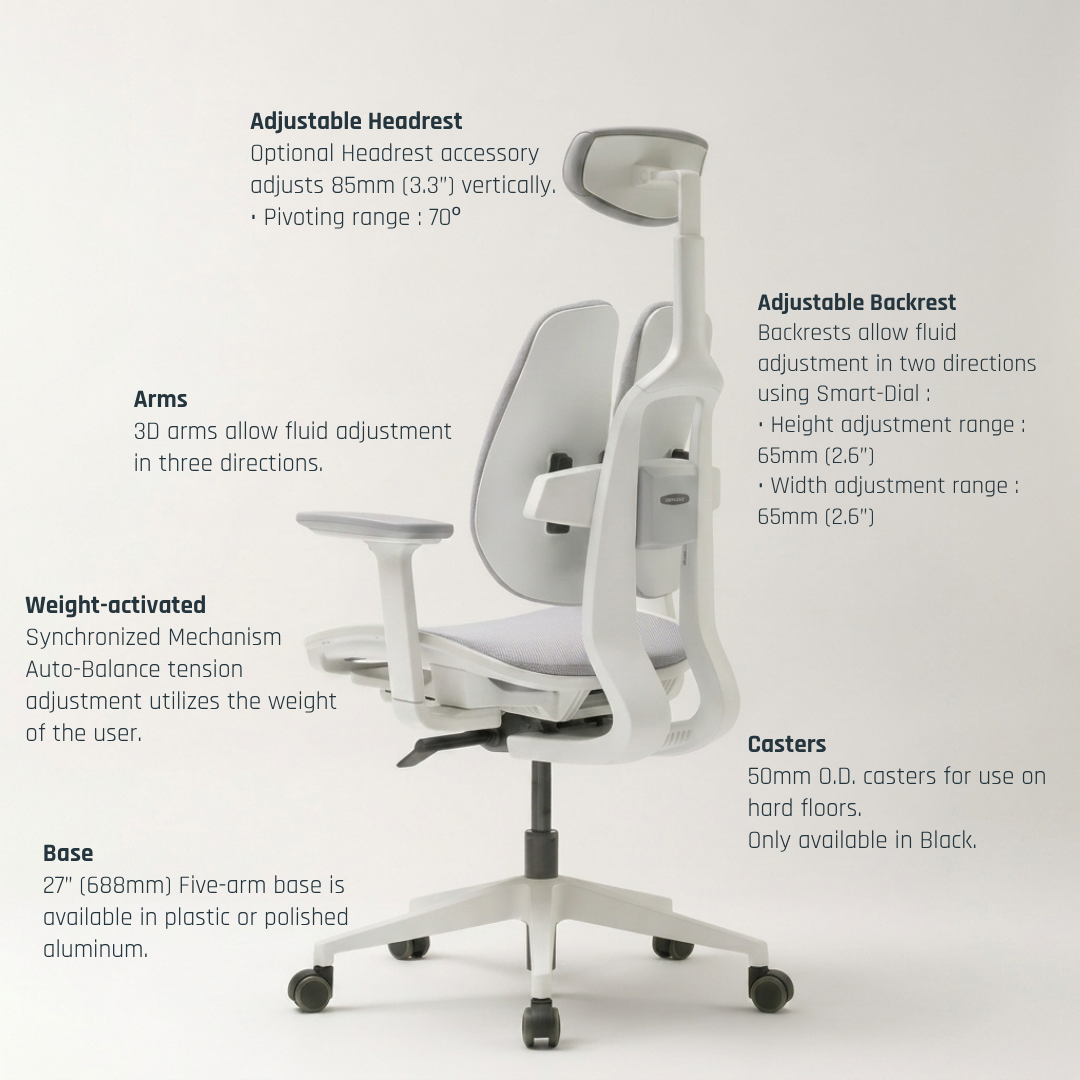 D2 DX2 Ergonomic Office Chair - Breathable Mesh | Ergoworks