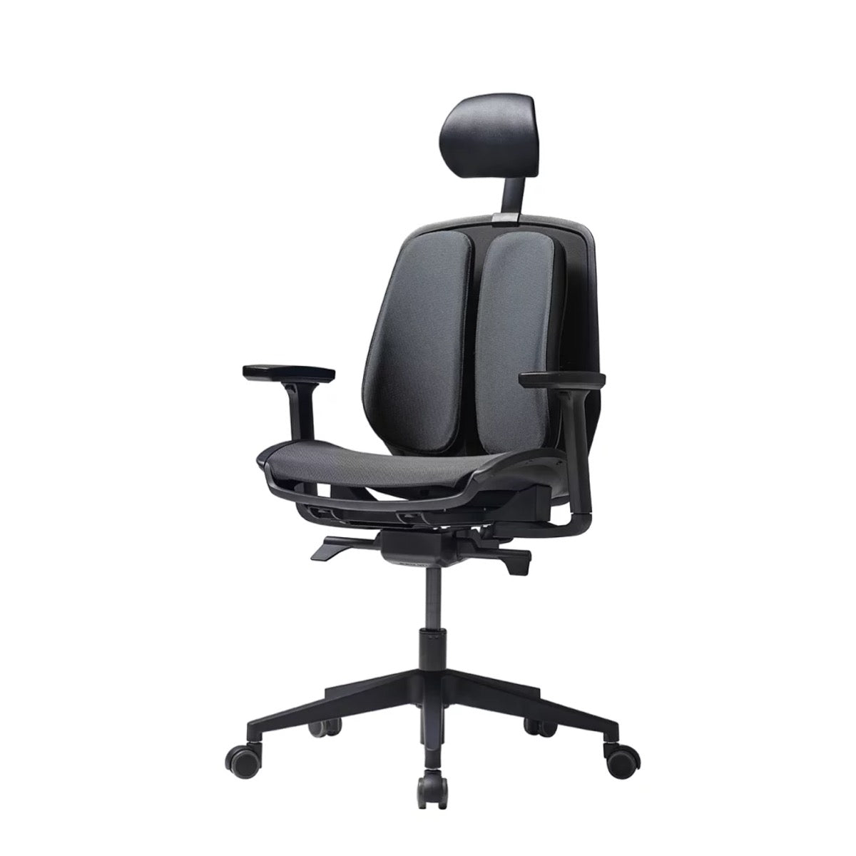 Alpha Renewal Ergonomic Office Chair (Black / White Frame)