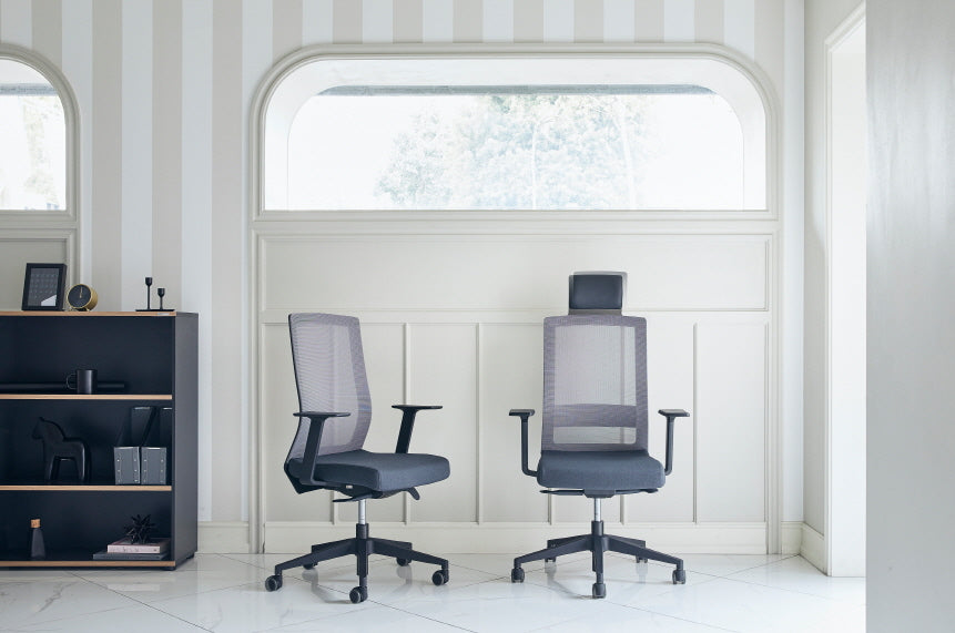 Duoflex Square Ergonomic Office Chair, White Frame