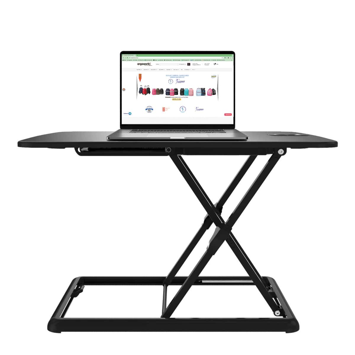 Ultra-slim Sit Stand Desk Converter For Laptop FS-ML1-BK