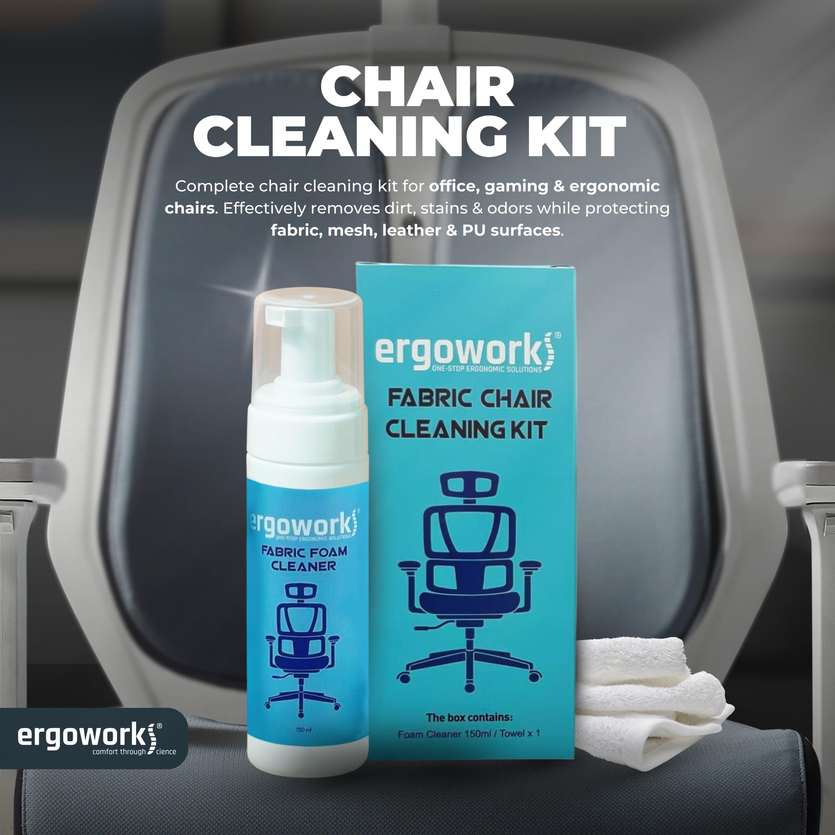 Fabric & Chair Cleaner Kit 150ml | Ergoworks Malaysia