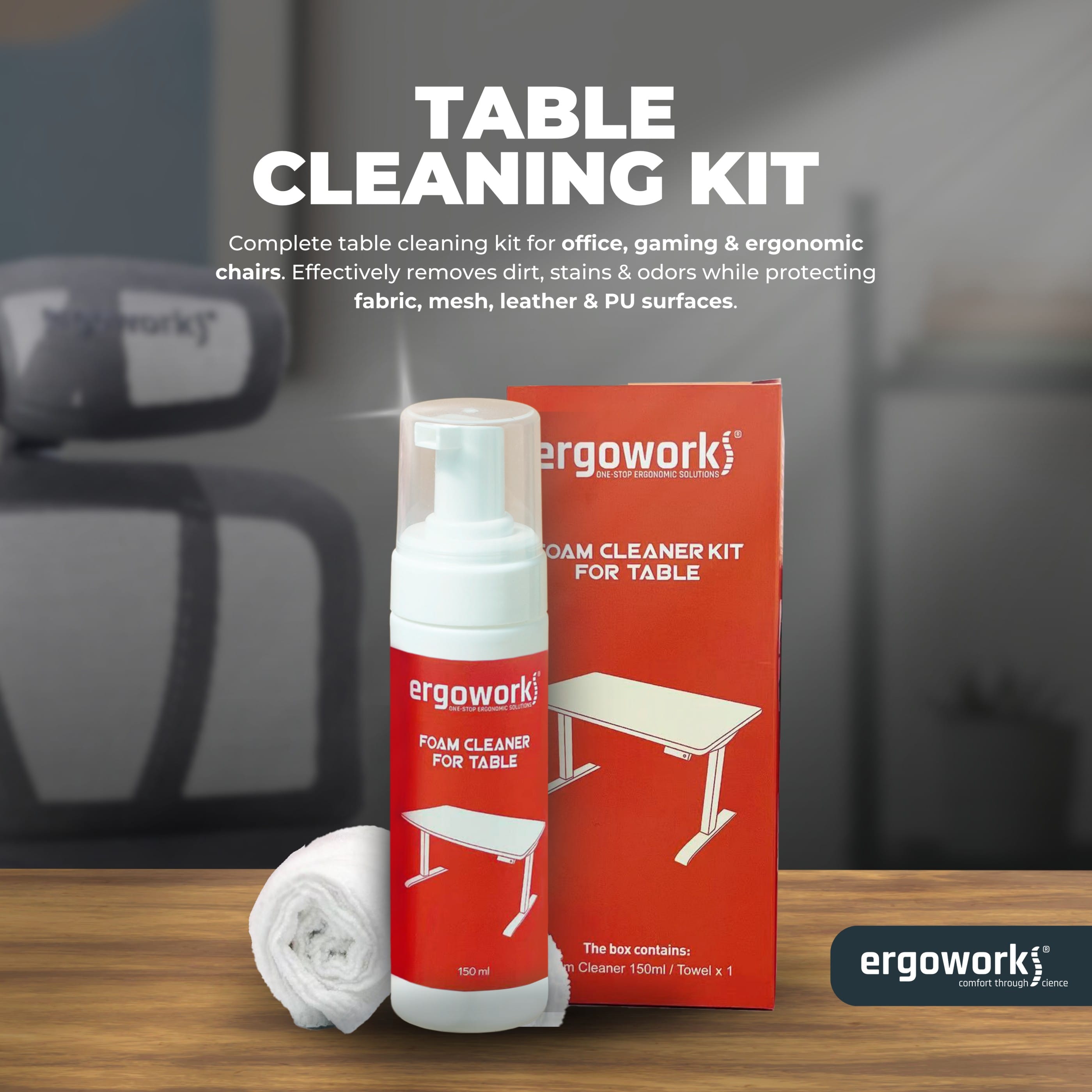 Desk Cleaner Kit 150ml - Wood, Glass & Laminate | Ergoworks