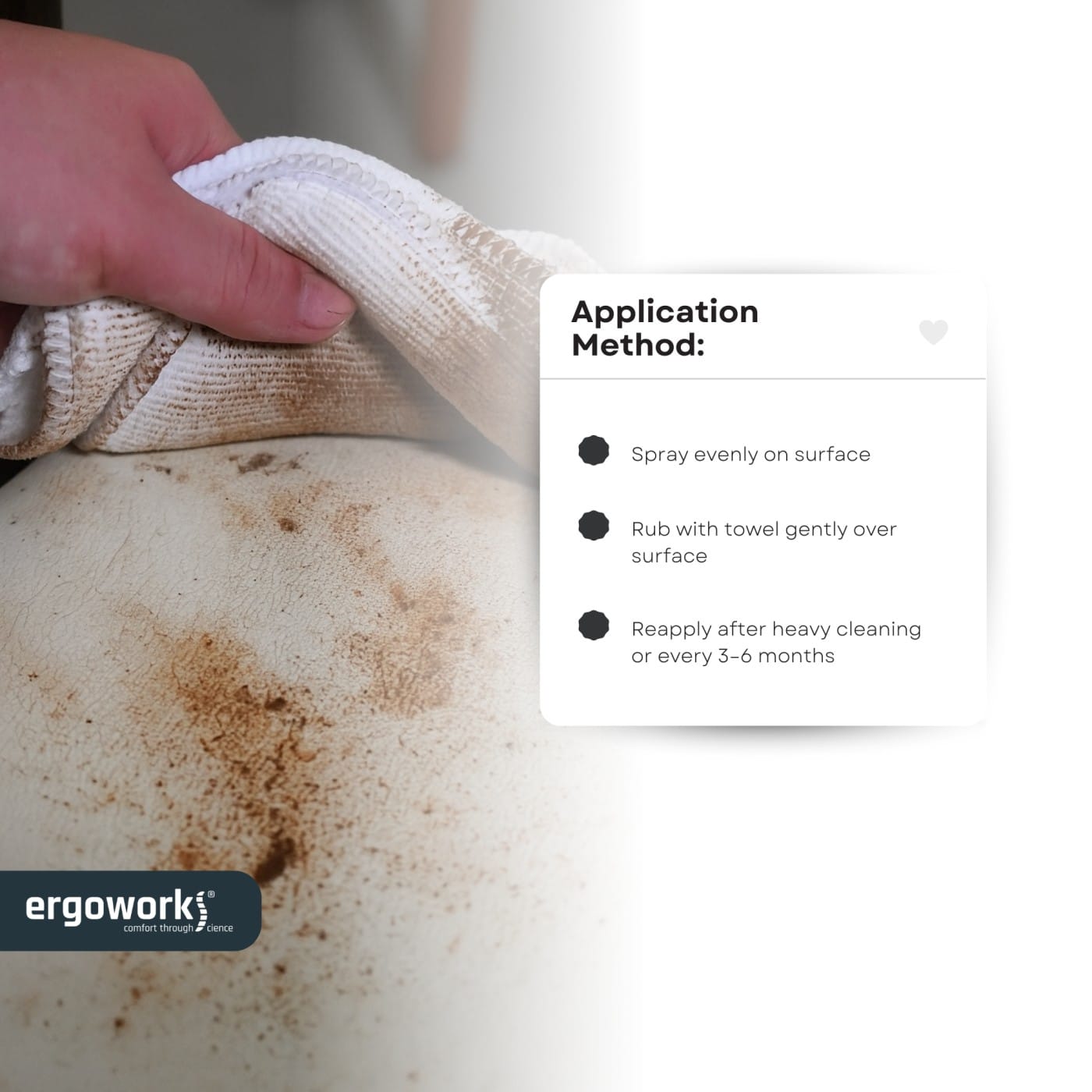 Leather Cleaner & Care Kit 150ml for Chairs | Ergoworks