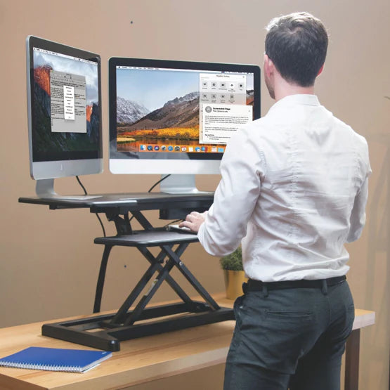 ERGOWORKS - EW-EMT107M-BK - Electric Sit Stand Desk Converter (M Series)