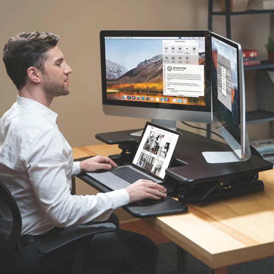 ERGOWORKS - EW-EMT107M-BK - Electric Sit Stand Desk Converter (M Series)