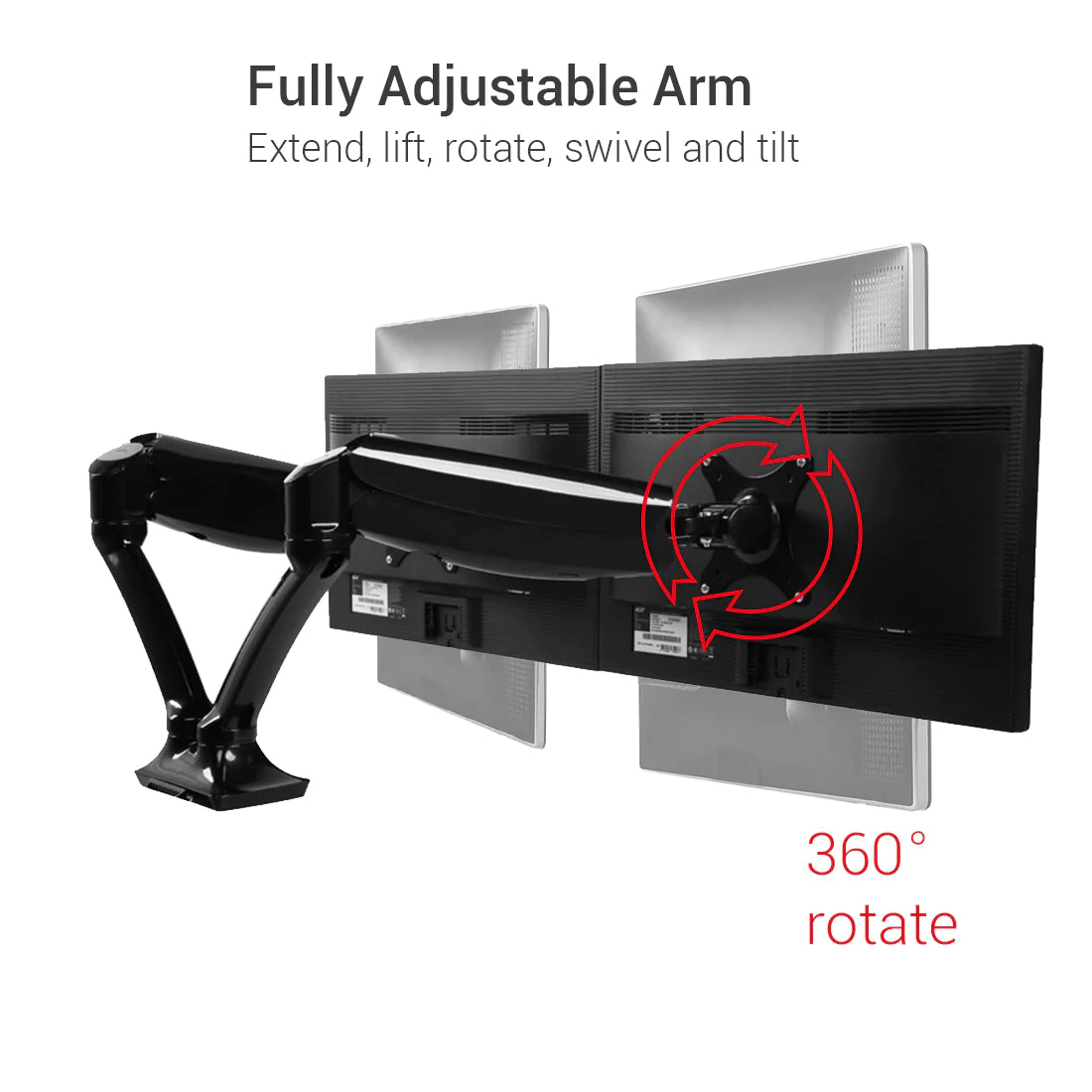 ERGOWORKS - EW-DLB502D - DUAL VESA UNIVERSAL MONITOR ARM