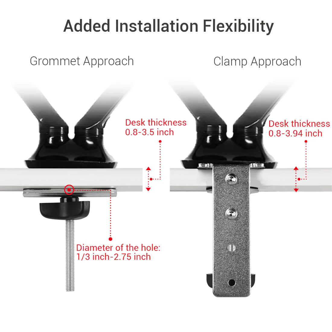 ERGOWORKS - EW-DLB502D - DUAL VESA UNIVERSAL MONITOR ARM