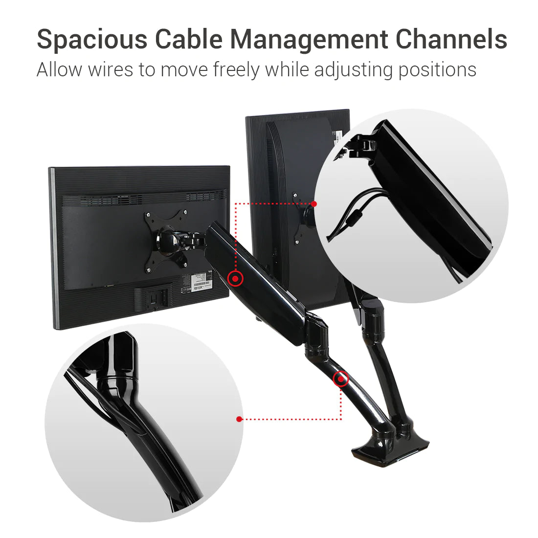 ERGOWORKS - EW-DLB502D - DUAL VESA UNIVERSAL MONITOR ARM