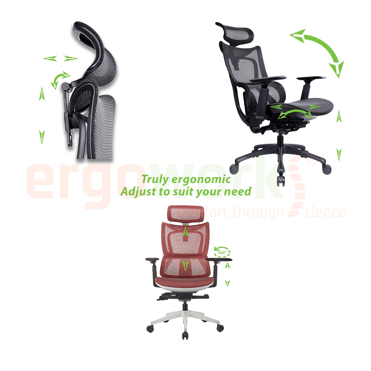 ERGOWORKS – Truly Perfect Chair with Coat Hanger, EW-G881