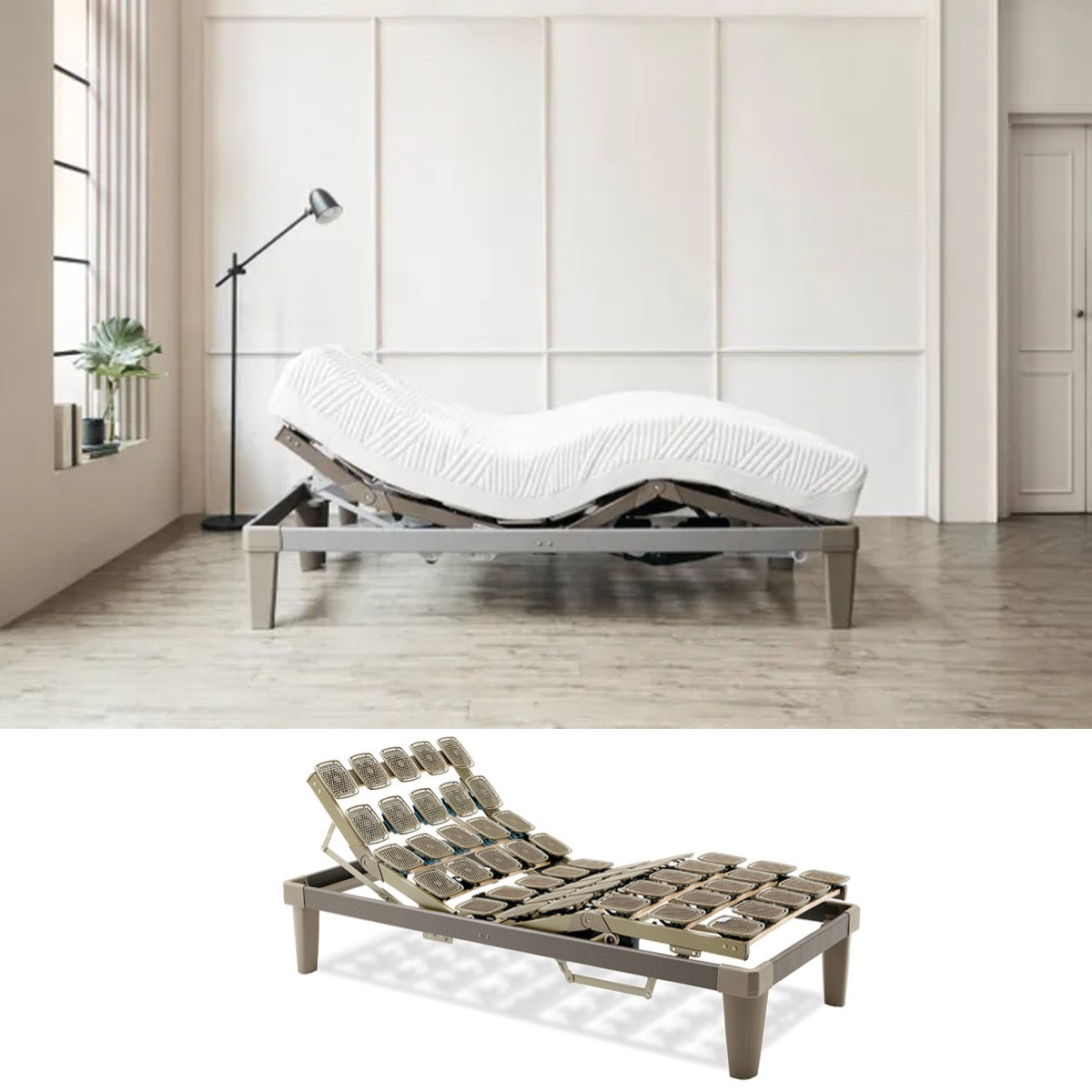 TEMPUR FLEX2000 ADJ. BED SYSTEM BROWN – Ergonomic Adjustable Bed Frame