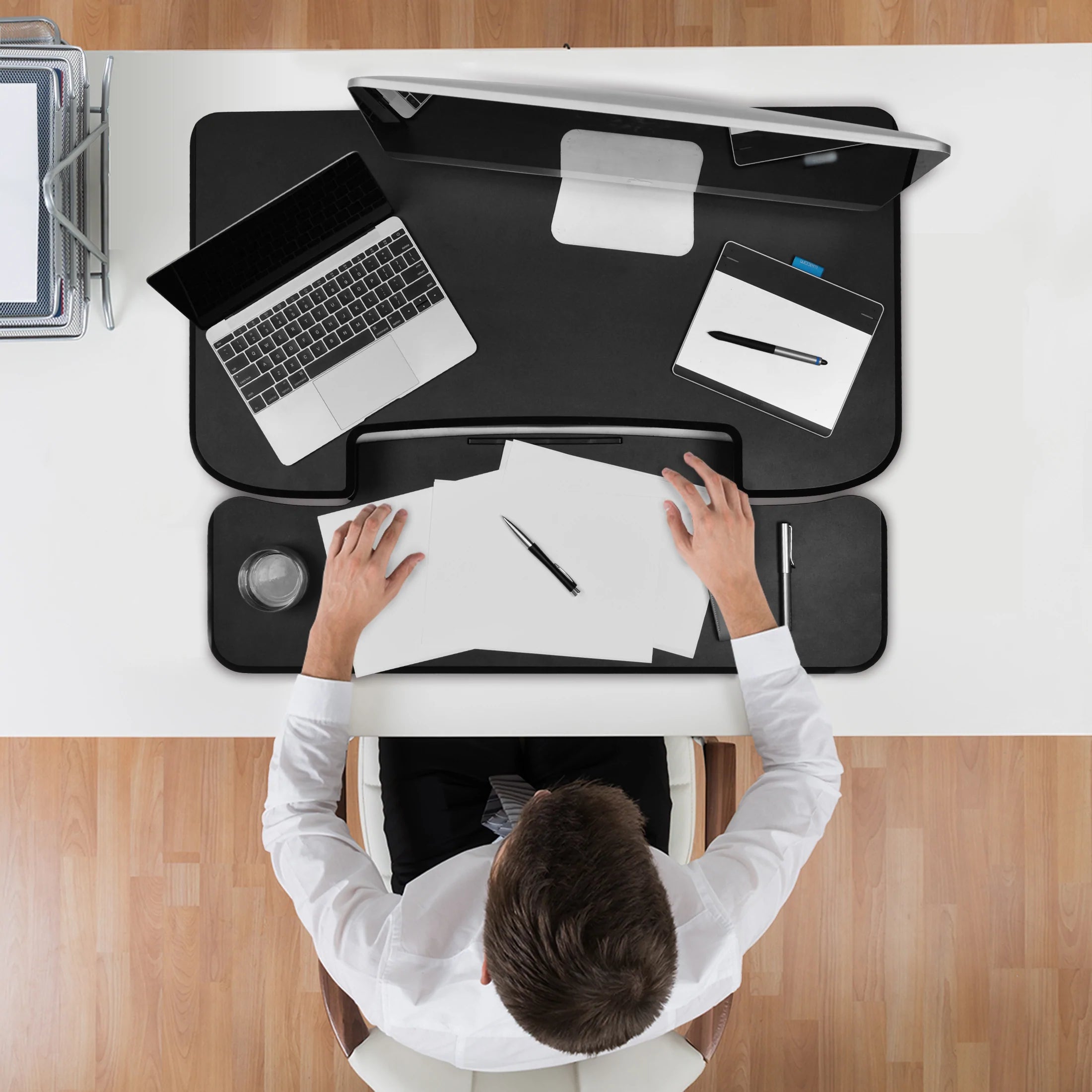 ERGOWORKS - EW-EMT107M-BK - Electric Sit Stand Desk Converter (M Series)