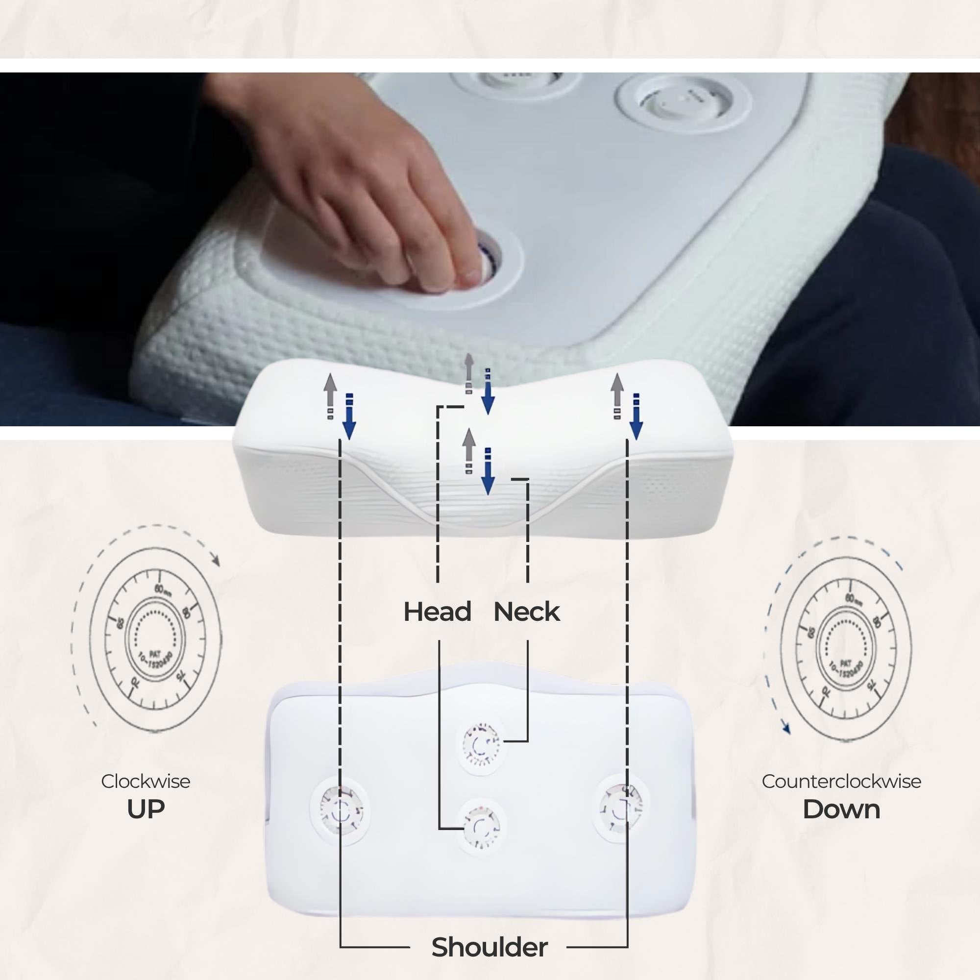 MOTEX - MTWH-MOTION - 1MM MOTION ERGO ADJUSTABLE PILLOW