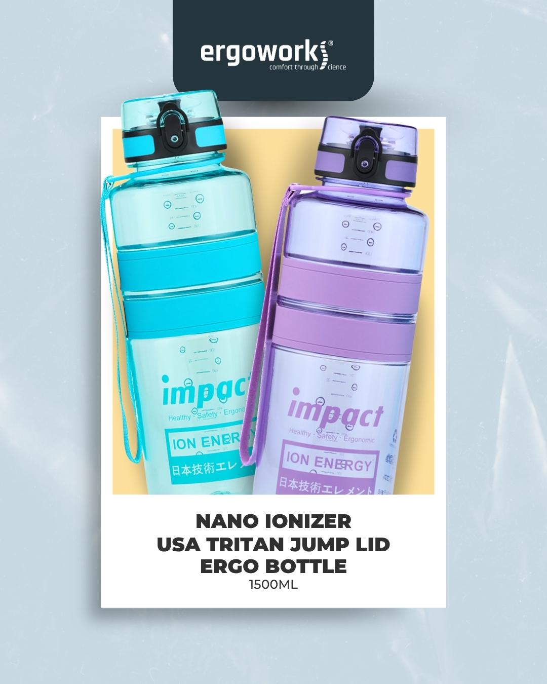 Nano Ionizer USA Tritan Jump Lid Ergo Bottle, 1500ML