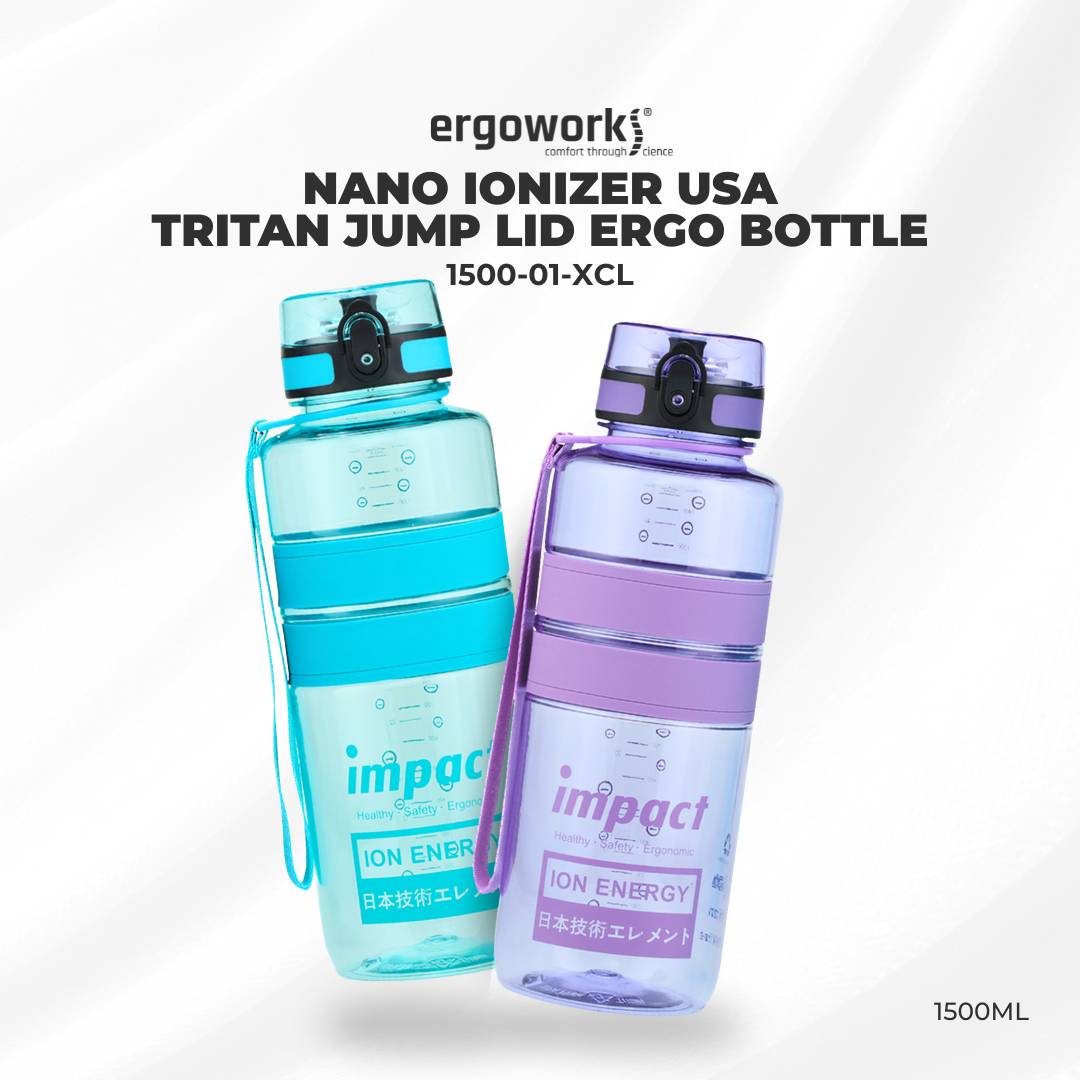 Nano Ionizer USA Tritan Jump Lid Ergo Bottle, 1500ML