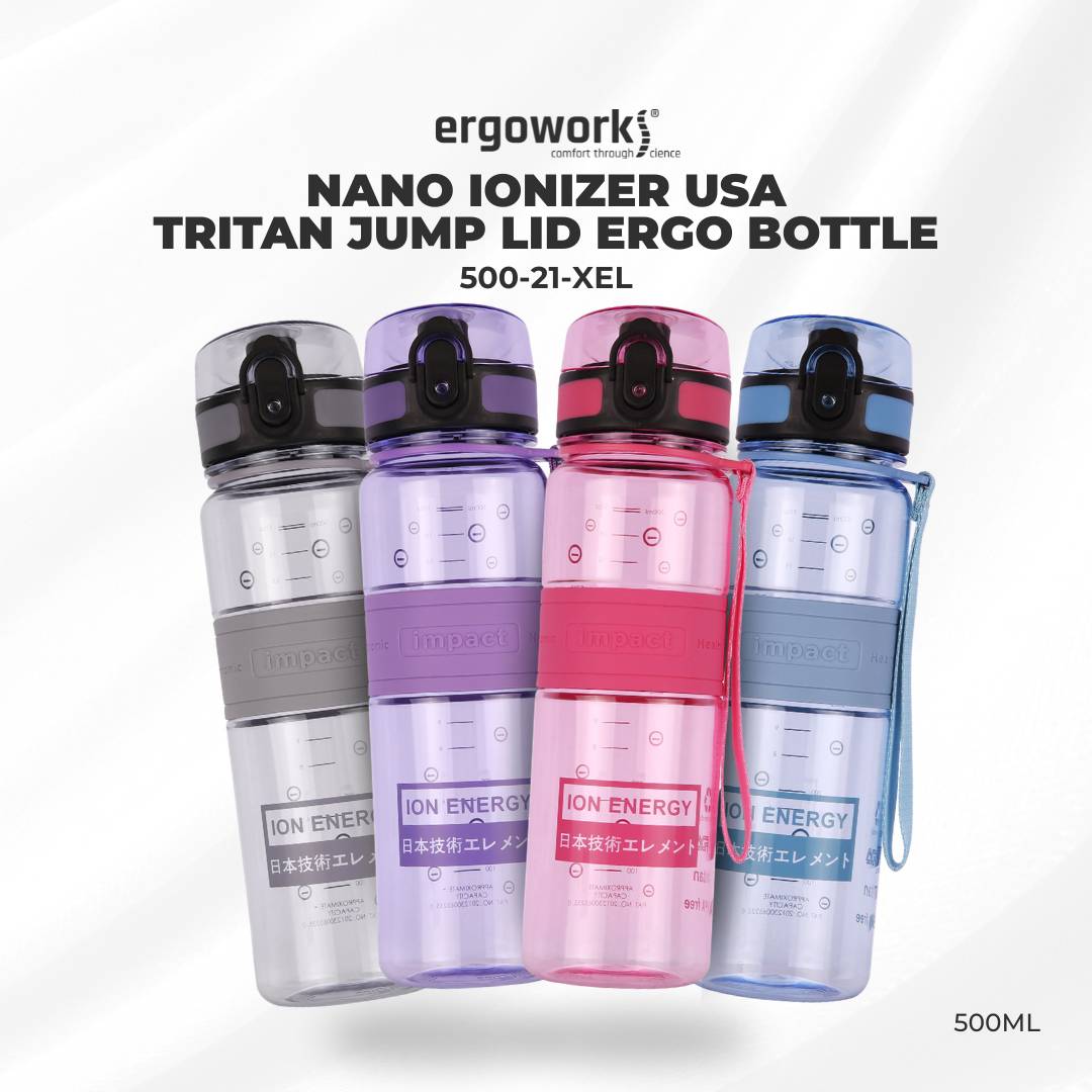 Nano Ionizer USA Tritan Jump Lid Ergo Bottle, 500ML