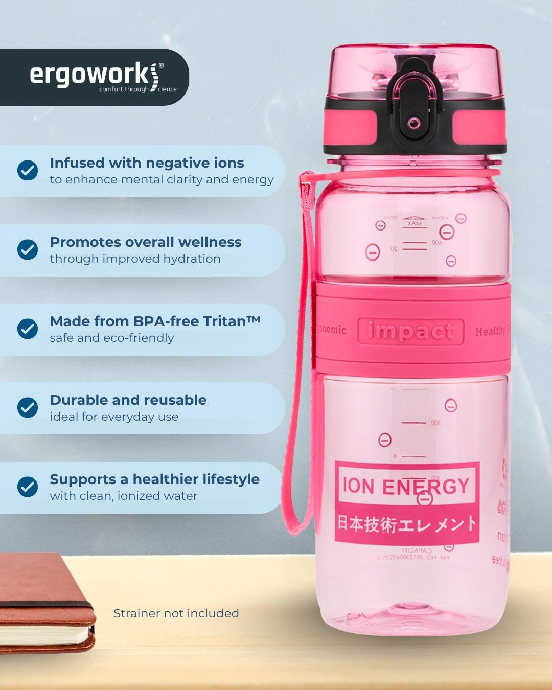 Nano Ionizer USA Tritan Jump Lid Ergo Bottle, 650ML