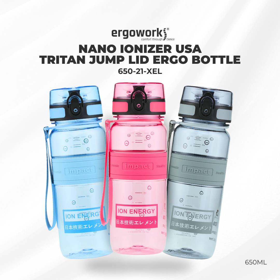 Nano Ionizer USA Tritan Jump Lid Ergo Bottle, 650ML
