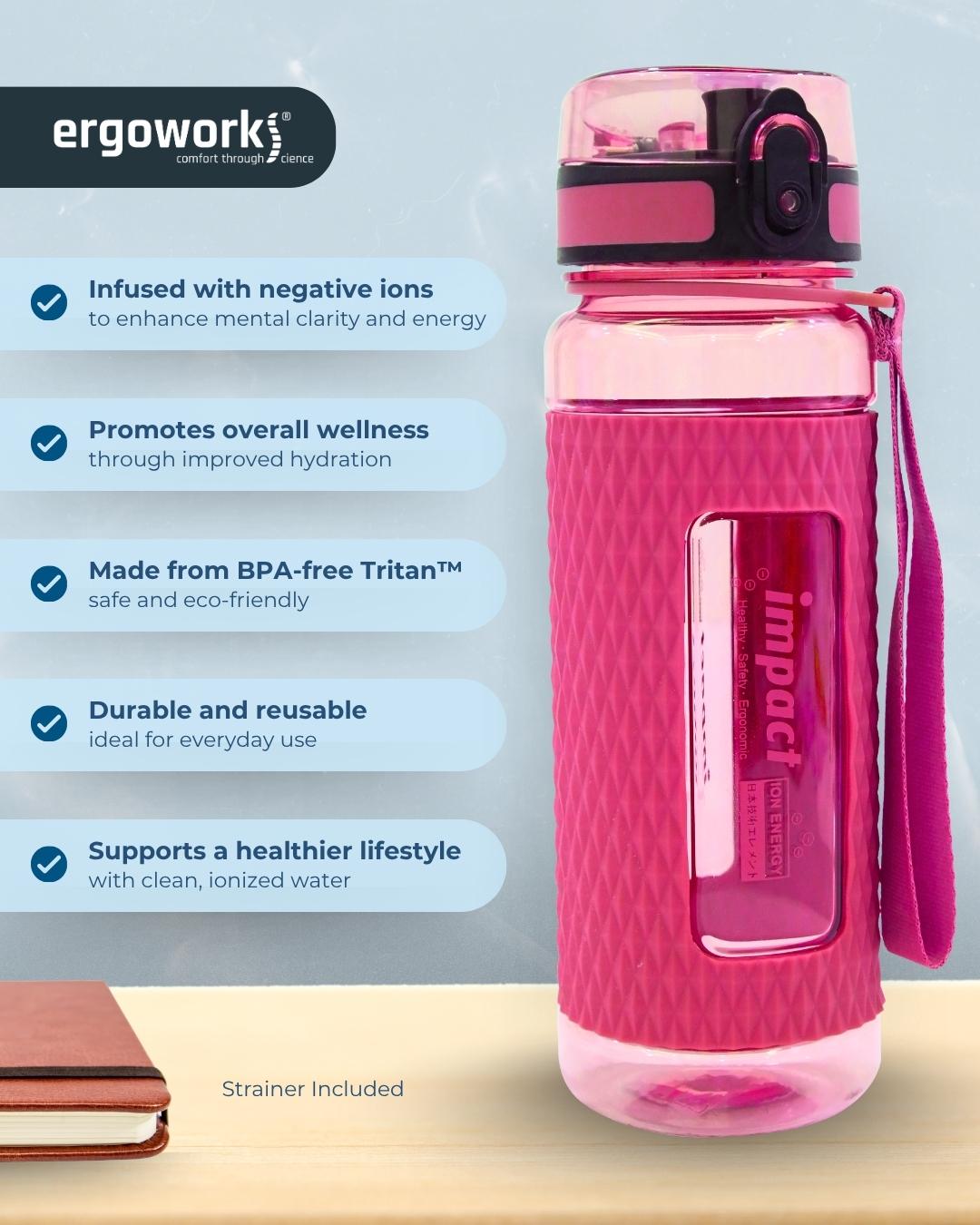 Nano Ionizer USA Tritan Jump Lid Ergo Bottle, 700ML