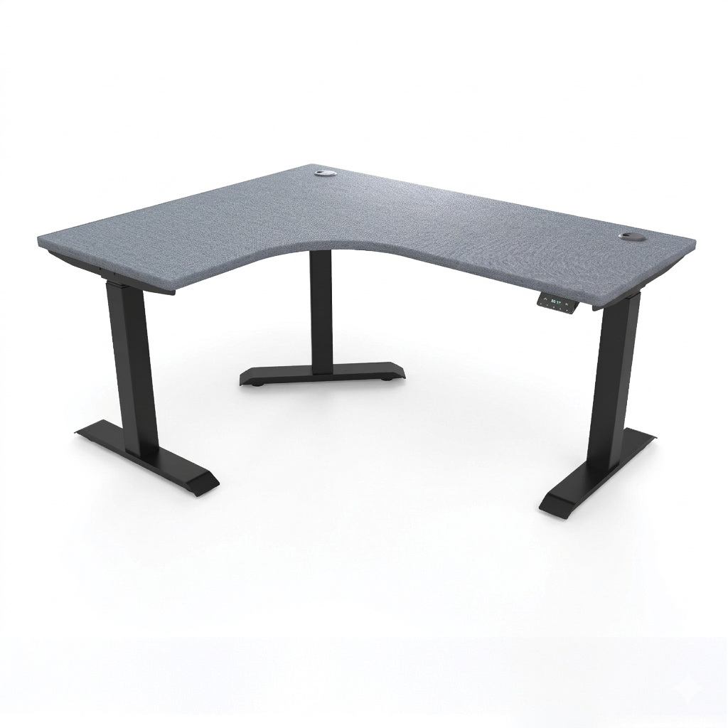 [Customizable] L-Shaped Electric Height Adjustable Desk, Premium Table Top