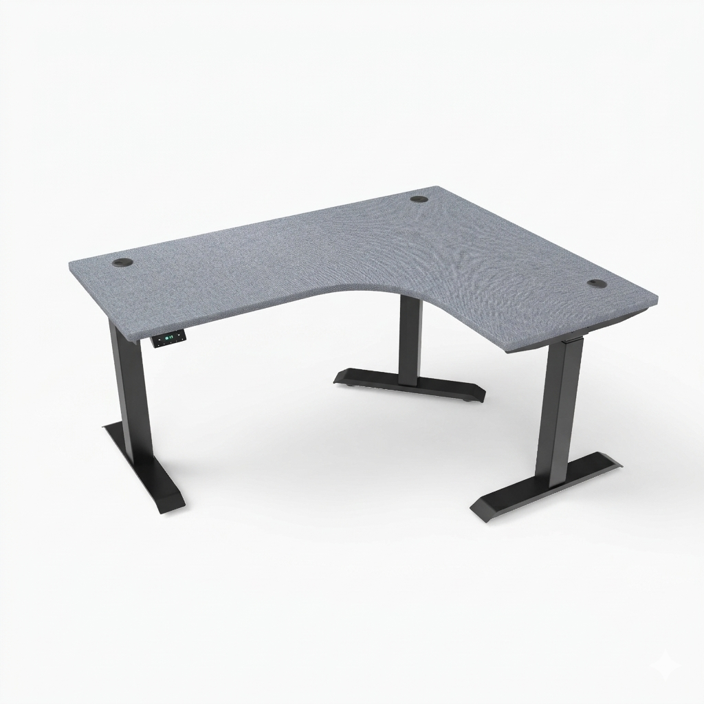 [Customizable] L-Shaped Electric Height Adjustable Desk, Premium Table Top