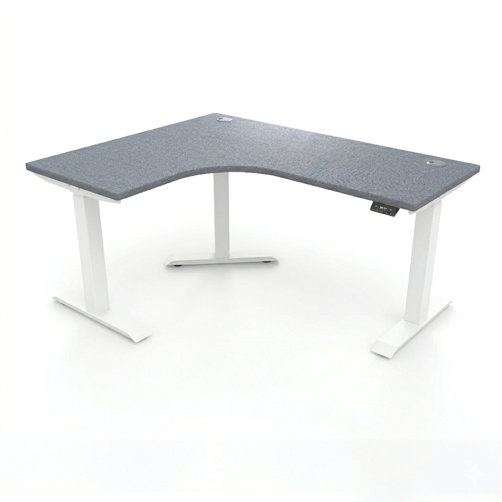 [Customizable] L-Shaped Electric Height Adjustable Desk, Premium Table Top