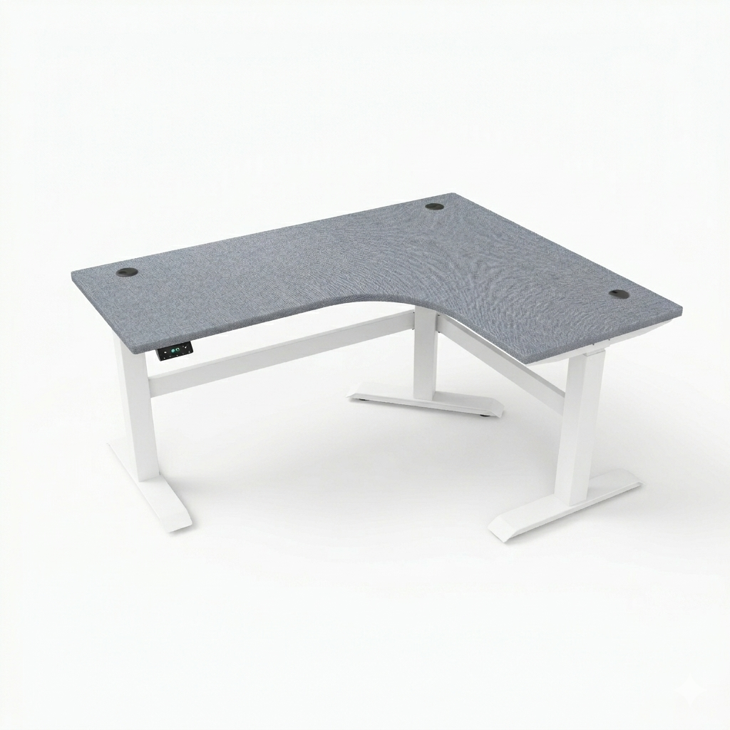 [Customizable] L-Shaped Electric Height Adjustable Desk, Premium Table Top