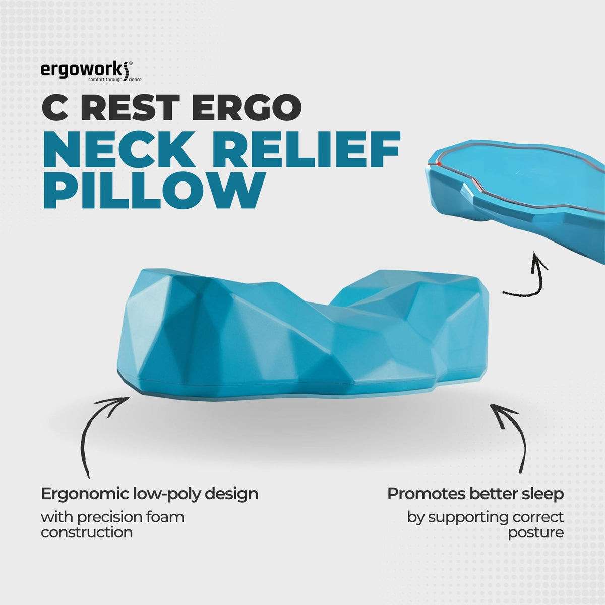 Mod Crest Rest ERGOWORKS - EW-CREST - C-REST ERGO NECK RELIEF PILLOW