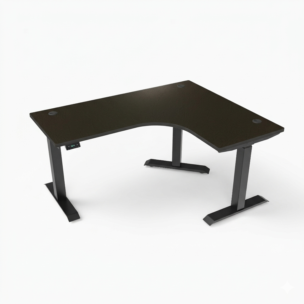 [Customizable] L-Shaped Electric Height Adjustable Desk, Premium Table Top