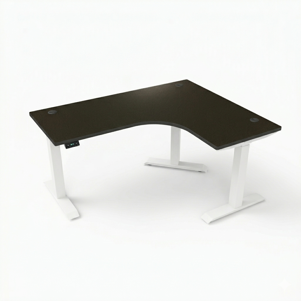[Customizable] L-Shaped Electric Height Adjustable Desk, Premium Table Top