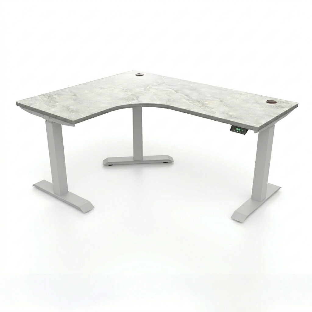 [Customizable] L-Shaped Electric Height Adjustable Desk, Premium Table Top