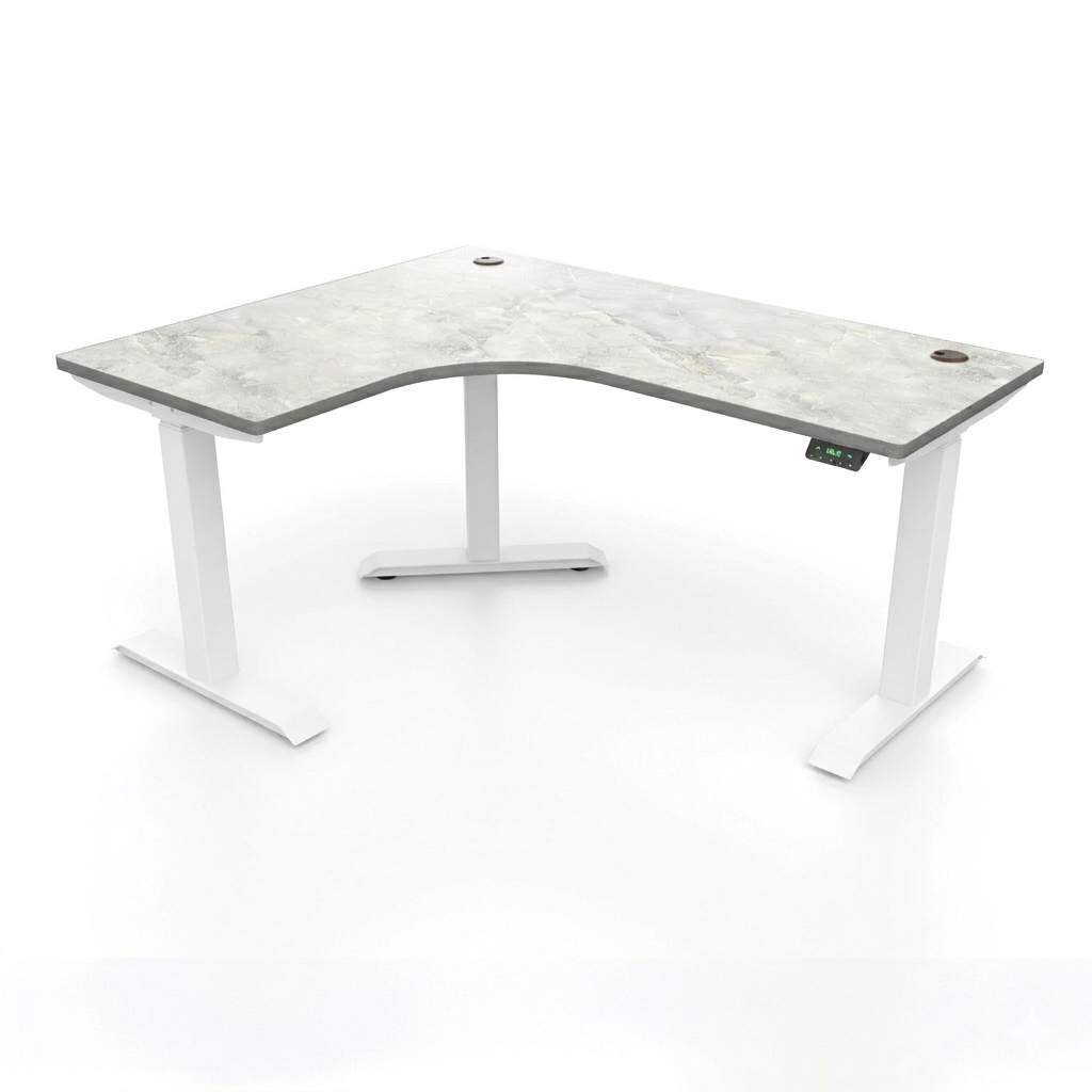 [Customizable] L-Shaped Electric Height Adjustable Desk, Premium Table Top