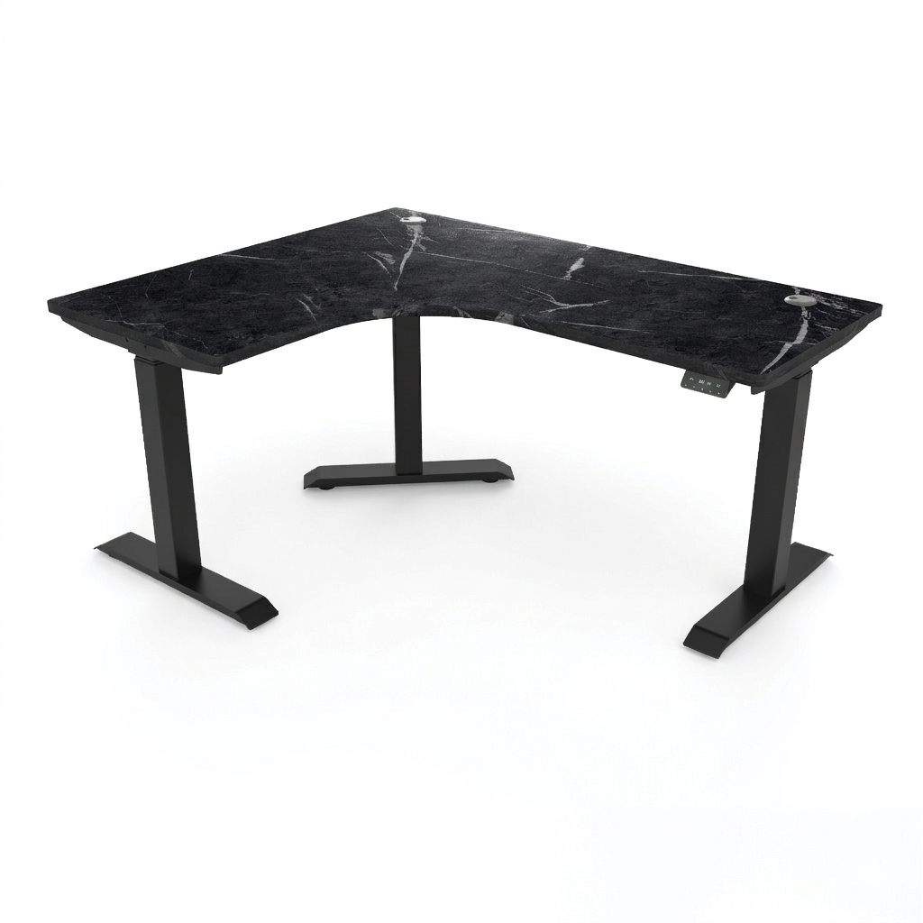 [Customizable] L-Shaped Electric Height Adjustable Desk, Premium Table Top