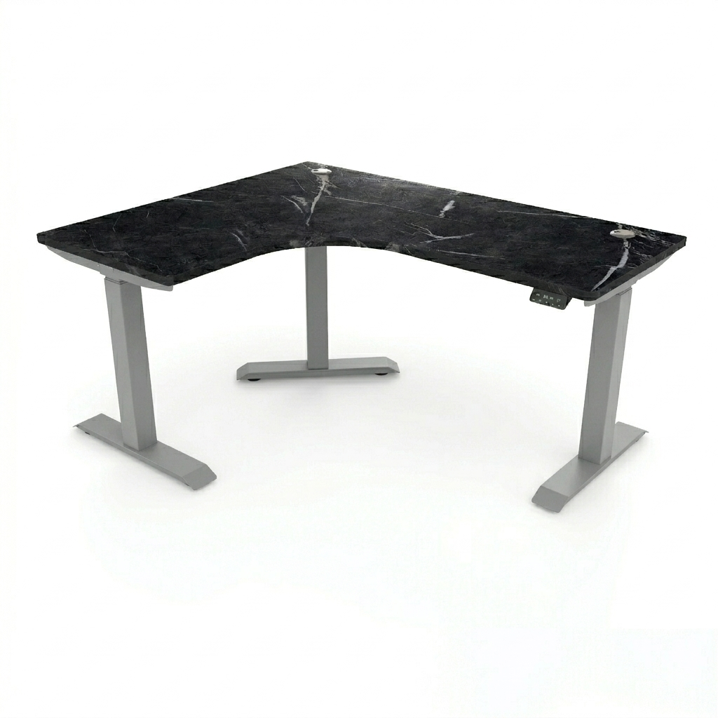 [Customizable] L-Shaped Electric Height Adjustable Desk, Premium Table Top